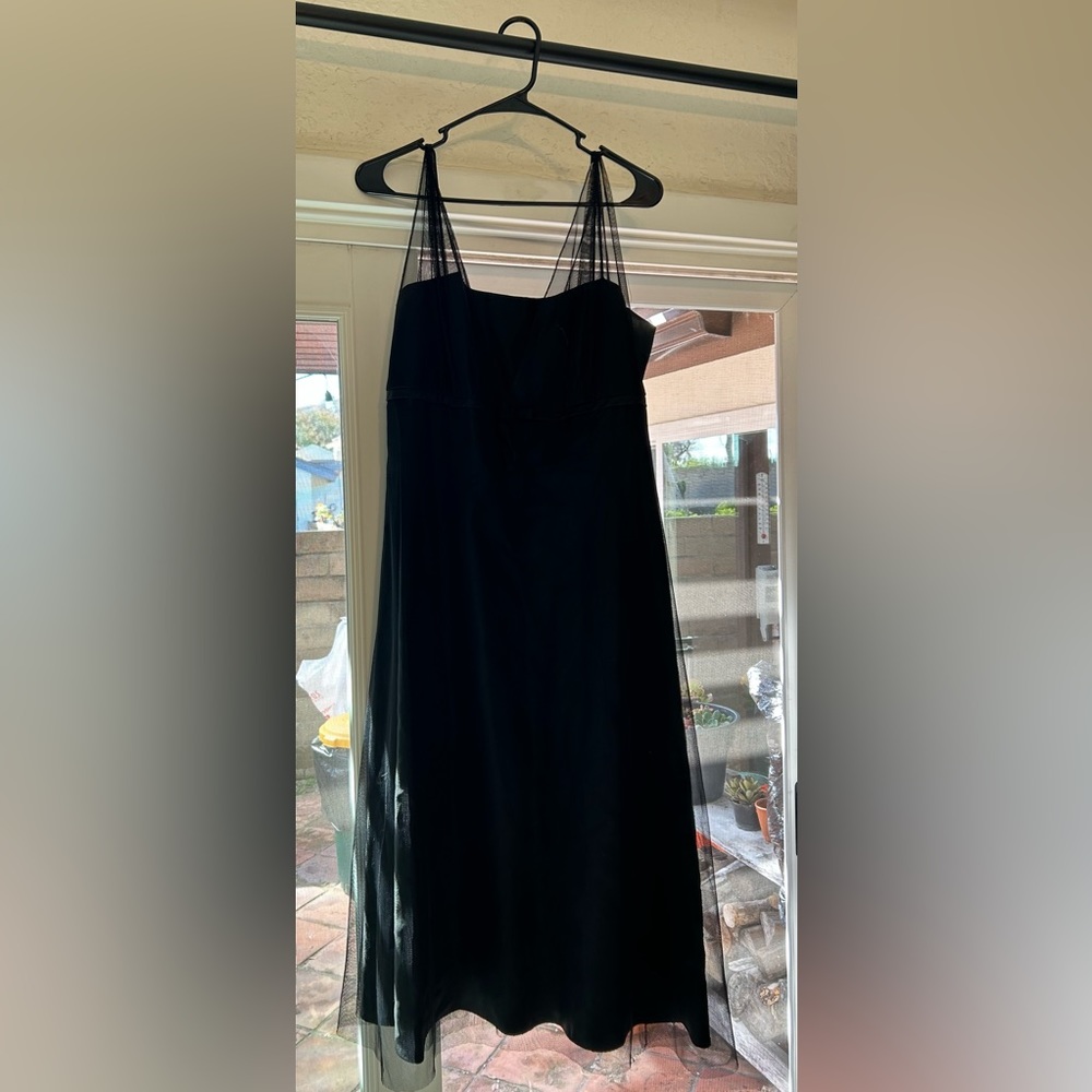 David's Bridal bridesmaid dress black